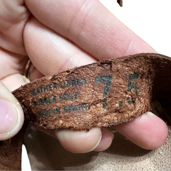 Yokono Brown Sandals Leather Slip On Comfort Shoes Size 7.5 Made In Spain - Picture 9 of 9